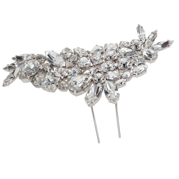 Bridal Hair Ornament with Swarovski 8200 Crystal white stones