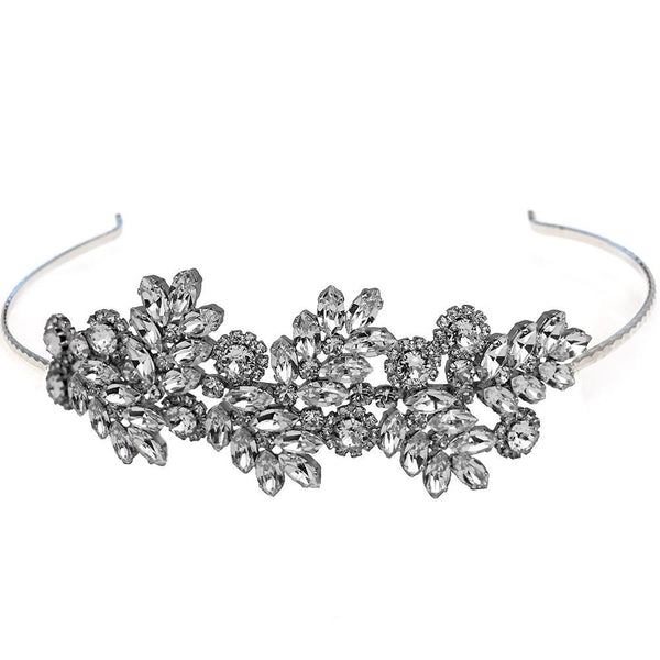 Bridal tiara with Swarovski  Crystal white stones