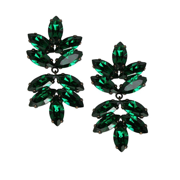 Earrings with Swarovski Beatrice Emerald