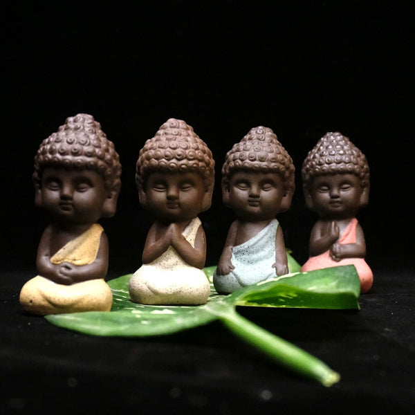 small Buddha statue monk figurine