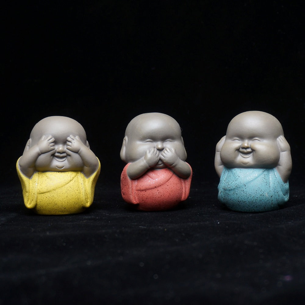 samll Fat monk statue Ceramic