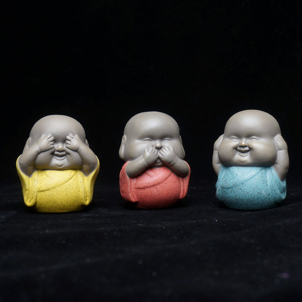 samll Fat monk statue Ceramic