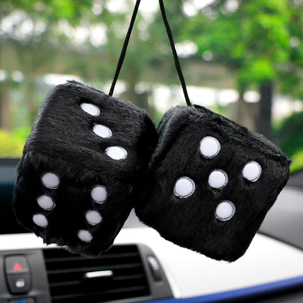 Car Pendant Colorful Plush Dice
