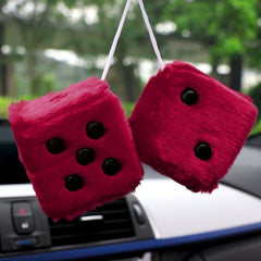Car Pendant Colorful Plush Dice