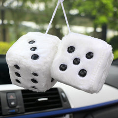 Car Pendant Colorful Plush Dice